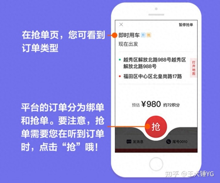 新手网约车司机接单流程