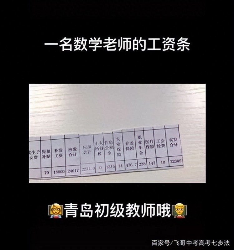 今天发工资了在河南新乡一名英语老师工资有多少